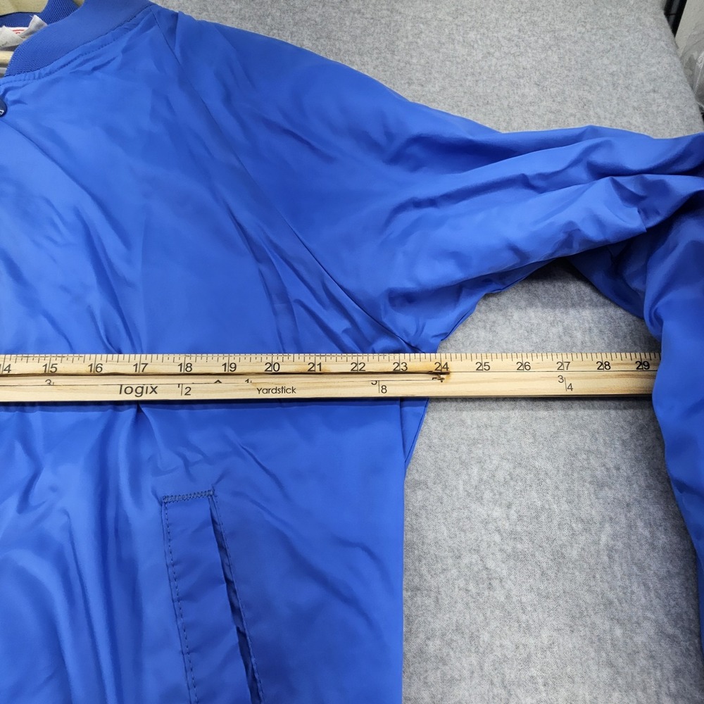 VINTAGE Hartwell  Jacket L‎ 80's Bomber USA Made Blue Snap Button - Picture 9 of 13